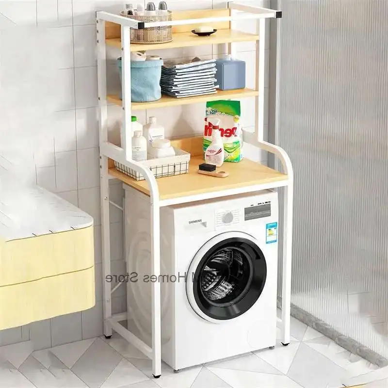 

Floor type Washing Machine Storage Shelf Bathroom Toilet Storage Rack Balcony Space-Saving Storage Holder Bathroom Furniture Z