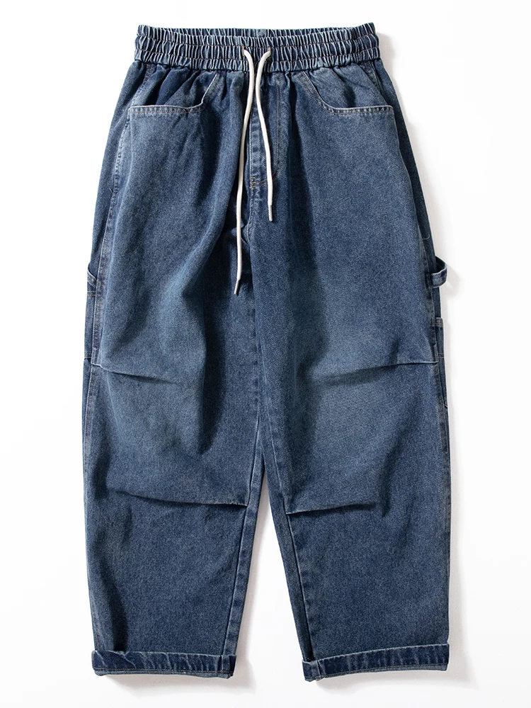 

Waed American Sle Men's Jeans Trendy Straight Leg Loose Wide Leg Pants Spring Autumn New Model Durable Cotton Polyester B...