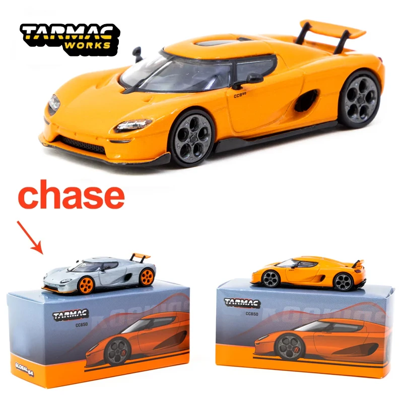 Tarmac Works 1:64 TW CC850 Orange Chase alloy car model