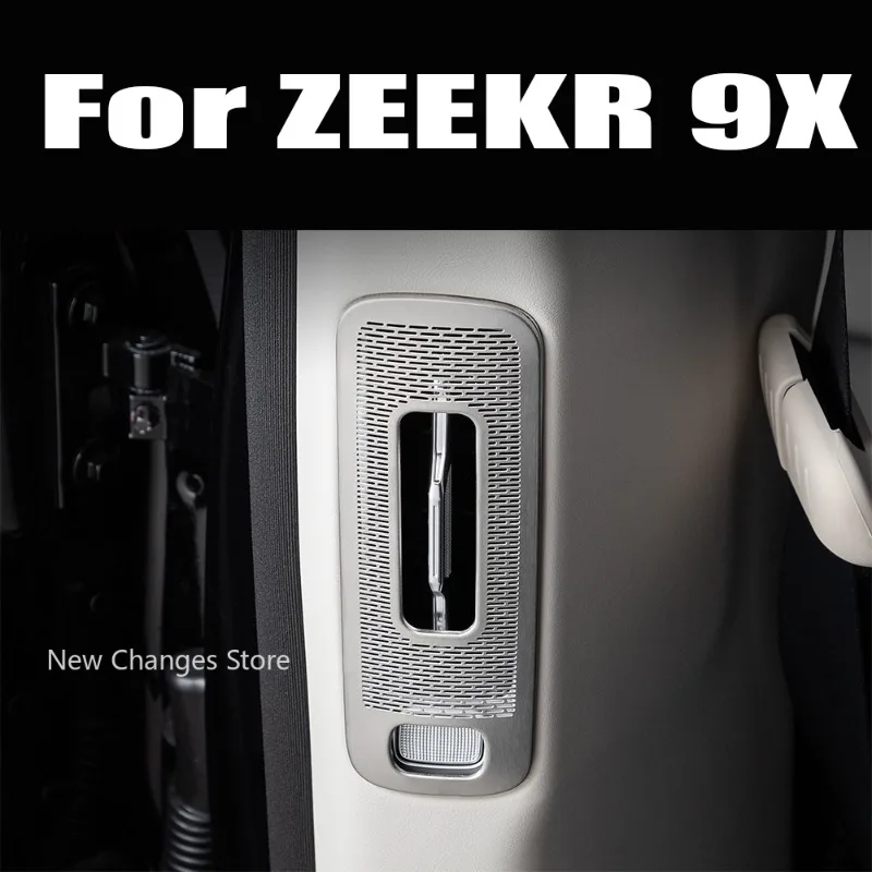 

For Zeekr 9X 2025 2026 Car Second Row B-pillar Air Outlet speakers Dust Proof Horn Cover Panel Interior Accessories