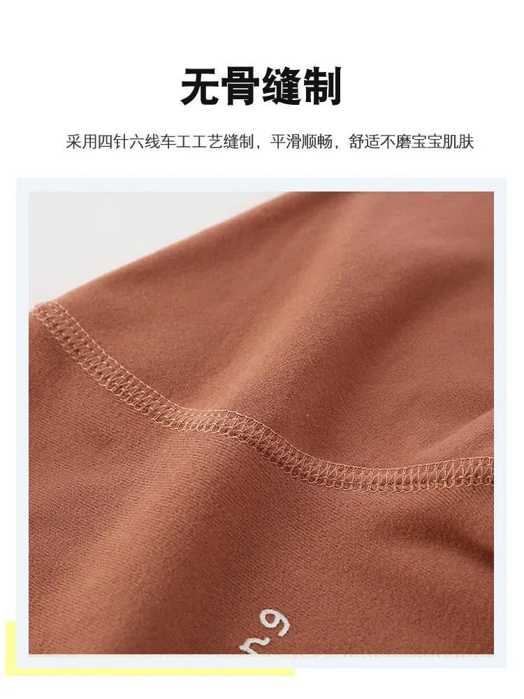 فيلم KPop شيطان الصيادين الطفل منامة بلون دافئ مجموعة فتاة طحن الصوف الخريف طويلة الأكمام ملابس المنزل رومي ثوب النوم