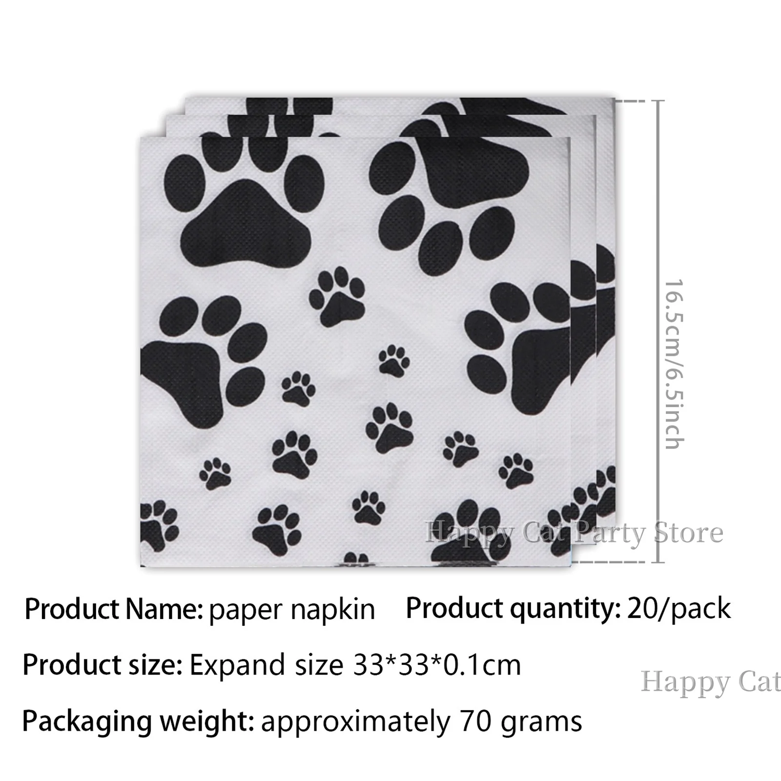Paw Patrol Tischservietten, Happy Birthday Dekorationsservietten, Paw Patrol Skye Einweg-Papiertücher, Paw Party-Geschenke und Zubehör – Detail 13
