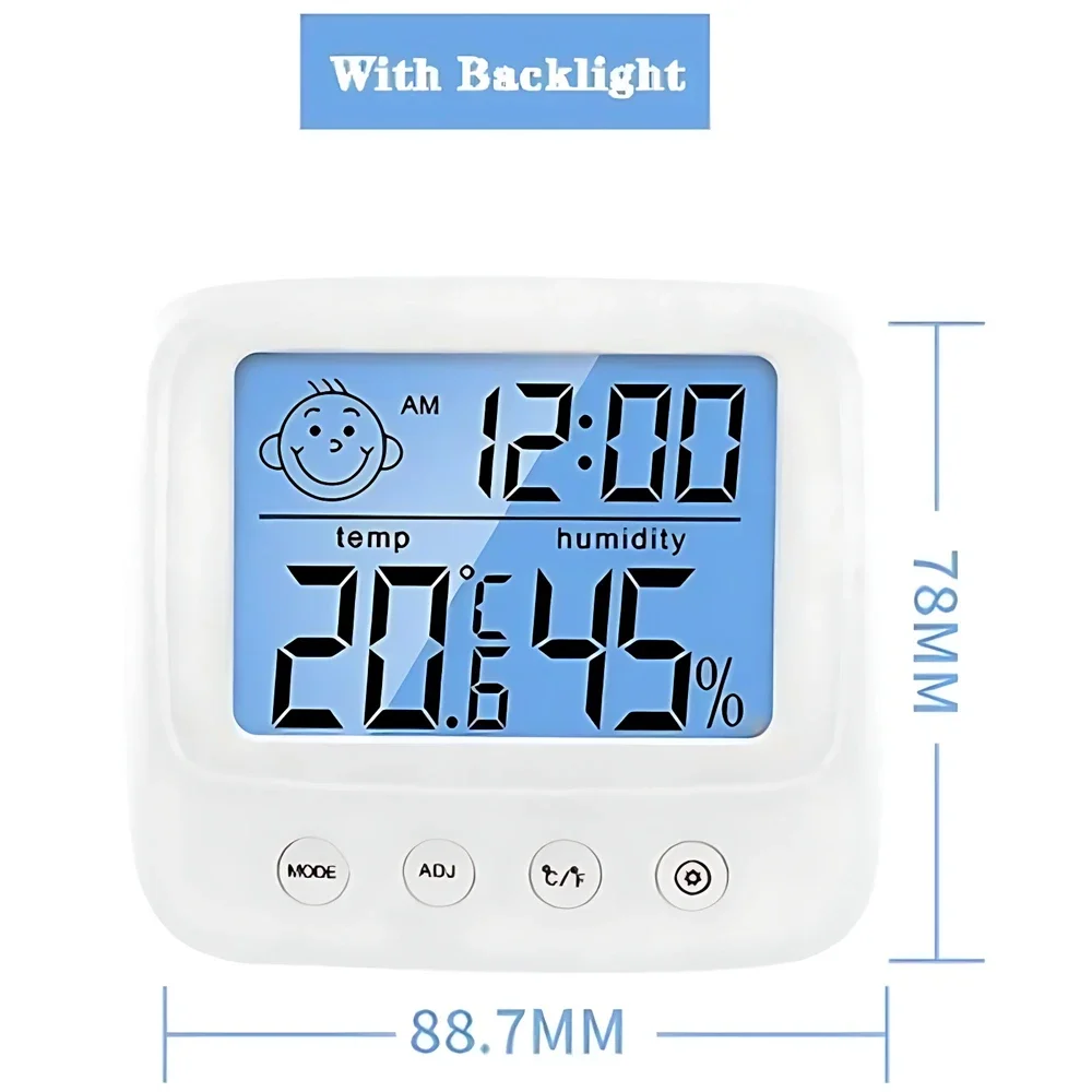 LCD Digital Temperature Humidity Meter Backlight Home Indoor Electronic Hygrometer Thermometer Weather Station Baby Room