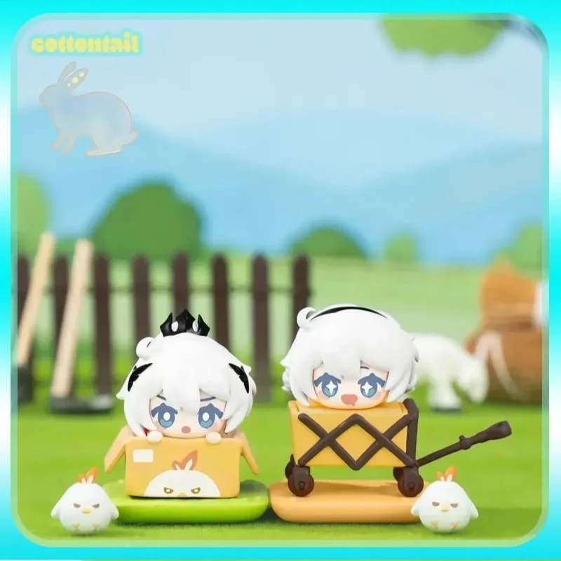 الأصلي ميهويو هونكاي تأثير 3 مزرعة سلسلة Q-Topping 1.0 صندوق أعمى الشكل مكدسة دمية لعبة الطرفية سطح المكتب الديكور هدية #1