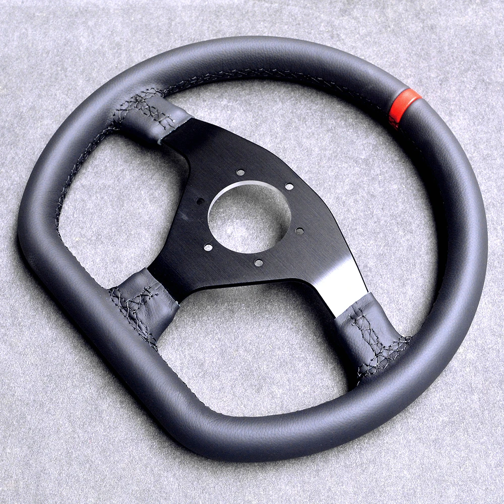 عالية الجودة 320 مللي متر 12.6 ''D على شكل الجلود شقة الانجراف سباق سباق الكمبيوتر لعبة سيارة شاحنة القيادة محاكاة عجلة القيادة