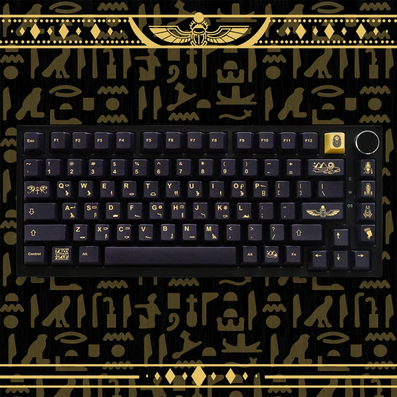 GMK Pharaoh KeycapsPharaoh keycaps original heightPBTMaterial sublimation129Keycapkeycap