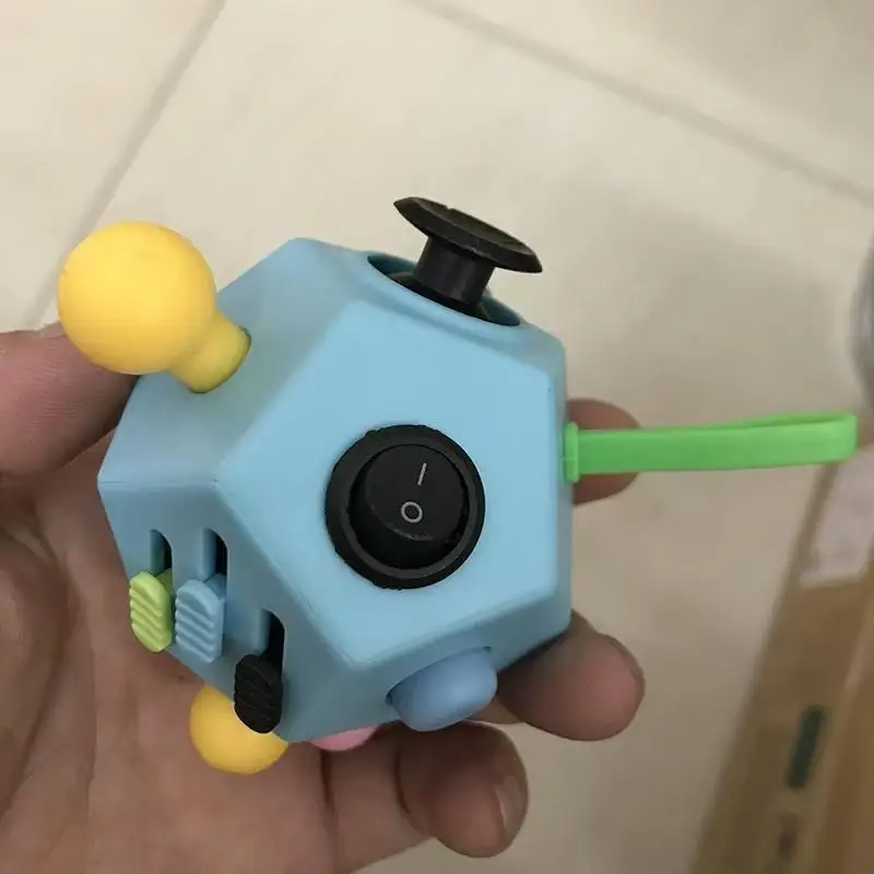 Migliorato Fidget Palmare Pad Controllo Multi-Sided Cube Giocattolo Sensoriale Alleviare Lo Stress Ansia ADHD Autismo Portatile Viaggio Ufficio Regalo