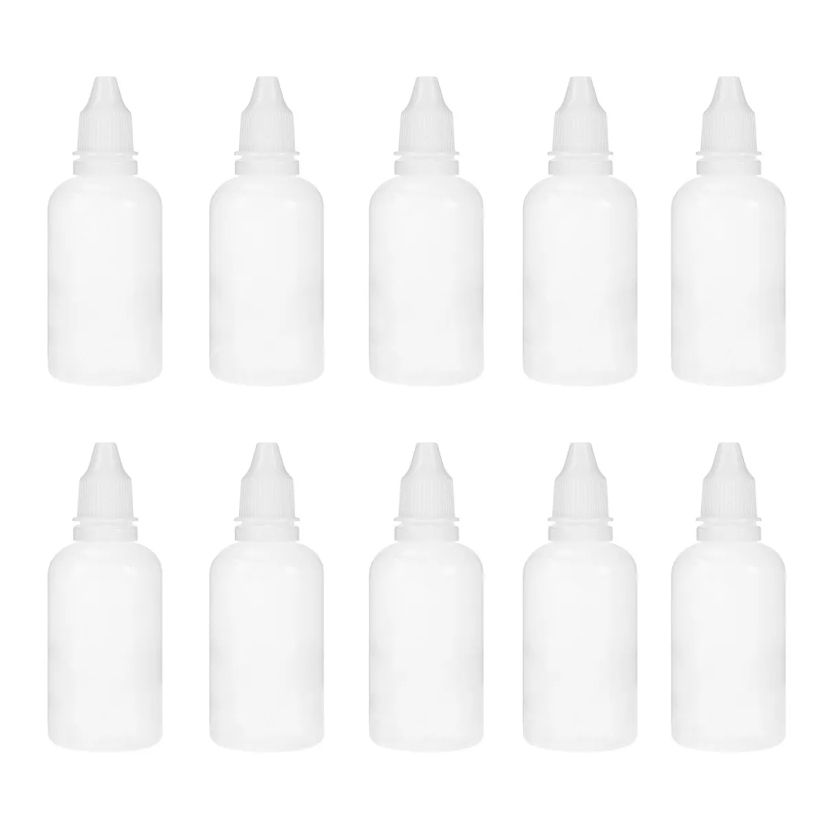 

10 шт. 50 мл Премиум пустые флаконы-капельницы для глазных капель, эфирных масел, красок, растворителей, физраствора, эссенций, легких масел