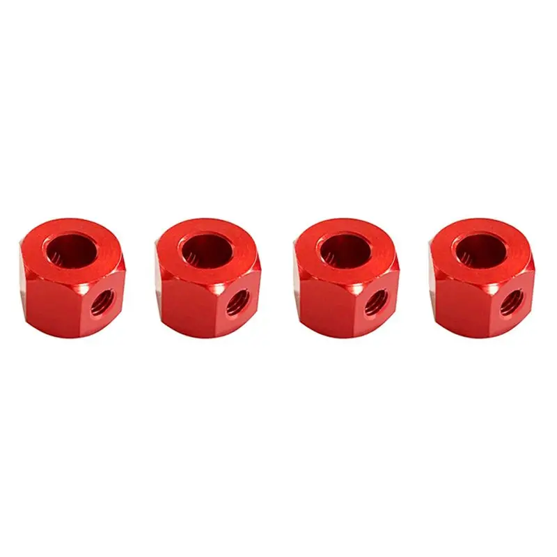 BEDW-16PCS 5Mm To 12Mm Metal Combiner Wheel Hub Hex Adapter For WPL D12 C14 C24 B14 B16 MN D90 D91 RC Car Upgrade Parts,Red