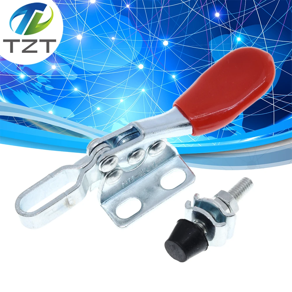 1PCS GH-201A Horizontal Toggle Clamp Quick-Release Toggle Clamps Set 27KG Vertical Toggle Clamp Hand Clip Tool