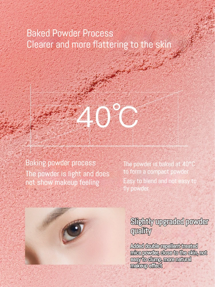 SPENNY Baking Blusher Matte Soft Mist Powder Large Capacity Shrink & Expand Color Naturally Brightening Highlight Cheek 6.2g