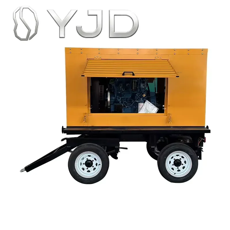 Mobile Generator Silent Box Rainproof Trailer Portable Emergency Power Supply ATS 220V Featuring Engine Motor Core