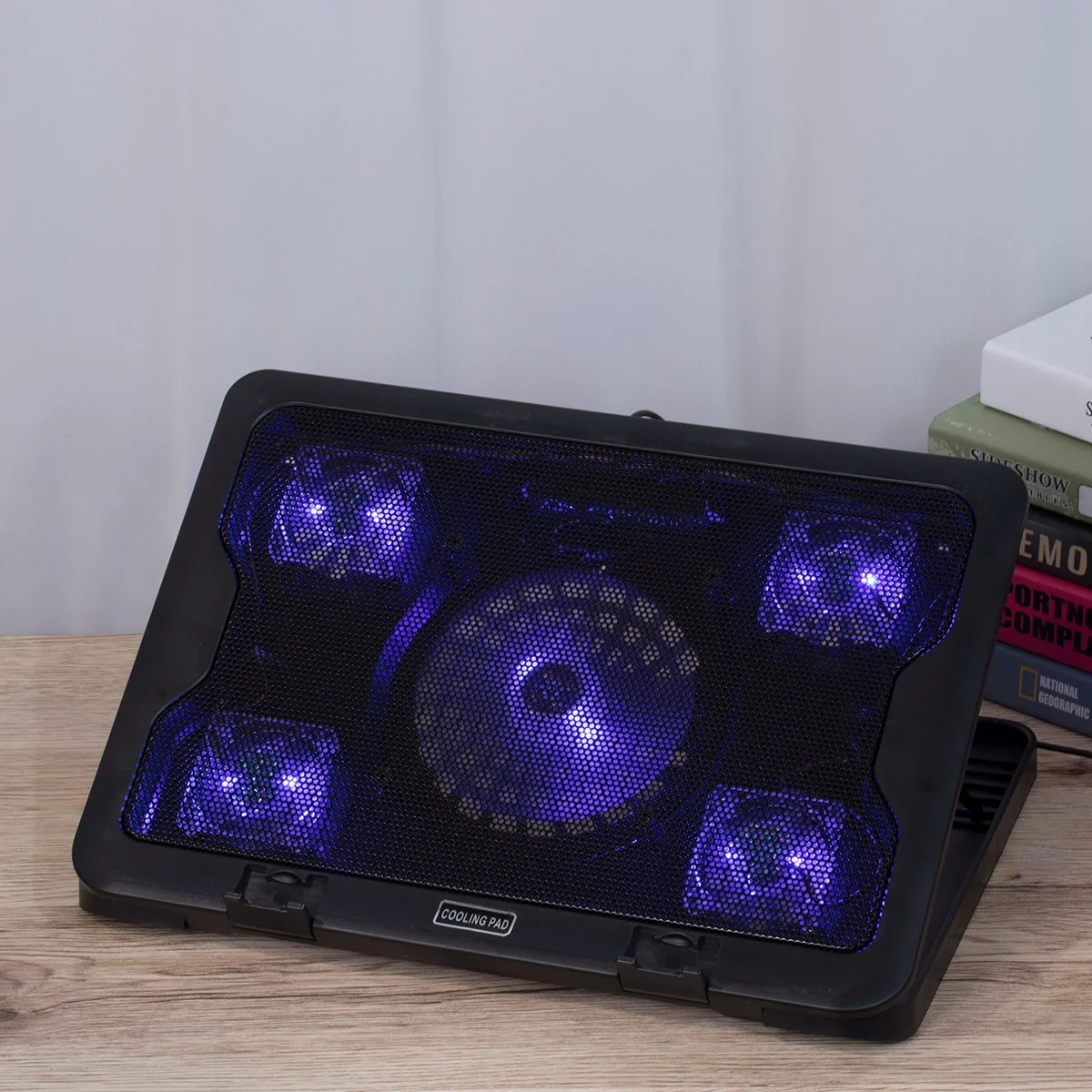 

Radiator Laptop Cooling Base Pad Fan Cooler Portable Ventilation Notebook Black