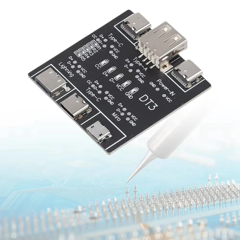 ABKP-DT3 Плата обнаружения кабеля передачи данных Тестер USB-кабеля USB Type-C Плата осмотра кабеля передачи данных USB-кабеля