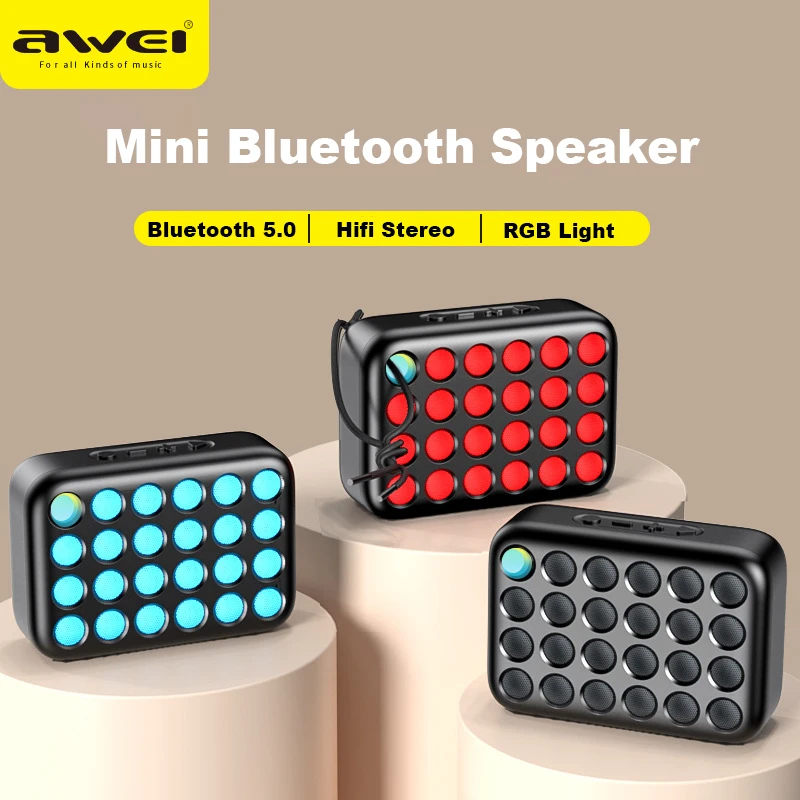 

Awei Y385 Wireless Outdoor Bluetooth Speaker Mini Portable Soundbox with USB Hifi Music Sound box Audio Subwoofer Sport Speakers