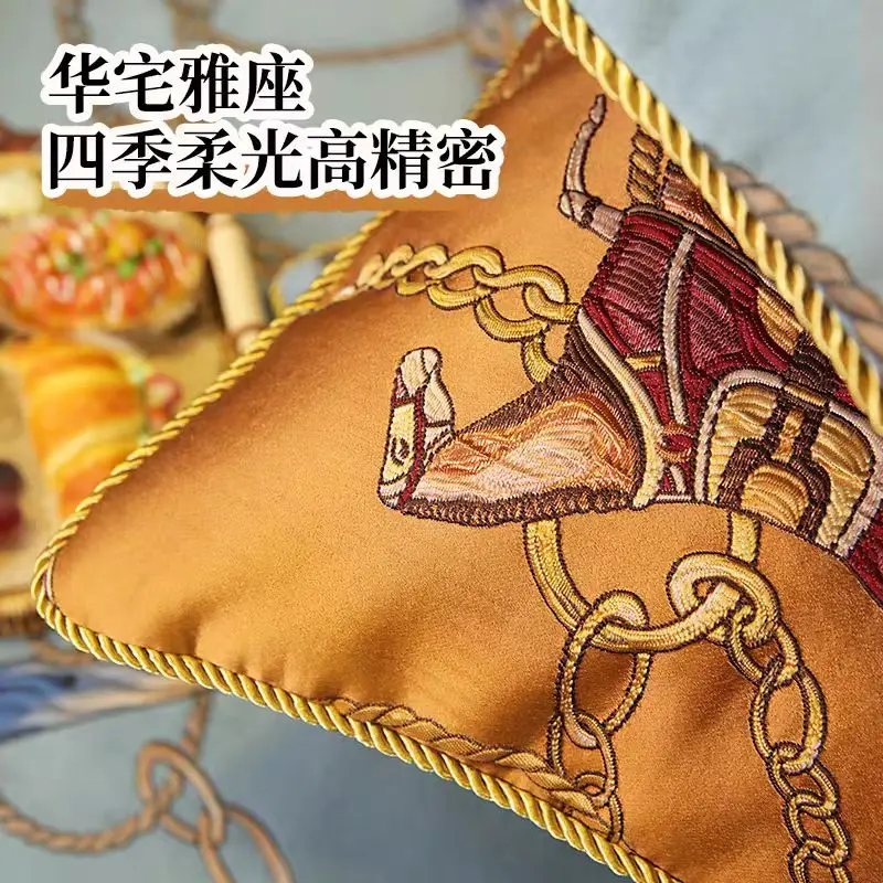Luxury Style Horse Pattern Hug Cushion Cover Home Luxury Comfort Decoration 45*45cm Square Without Core Pillowcase Decor Home