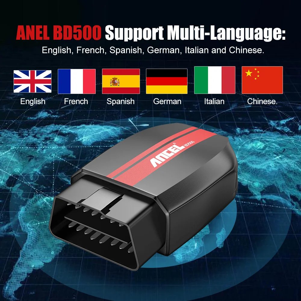 ANCEL-Bluetooth OBD2 Scanner De Carro, Leitor De Código, Óleo, EPB, ETC, Reset, Teste De Bateria, Auto Ferramentas De Diagnóstico Para VW, Audi,