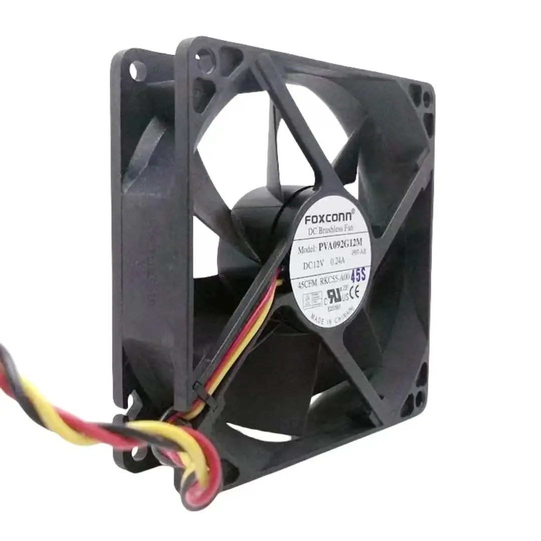 for FOXCONN PVA092G12M 92mm 9025 12V 3-Pin Hydraulic Bearing Cooling Fan for PC Case, CPU, Server