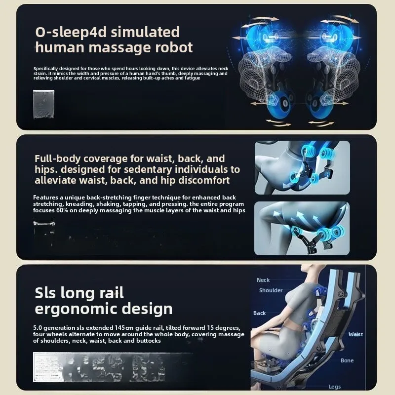 Poltrona da massaggio Smart A7 Home Full Body automatico piccolo elettrico multifunzione di lusso