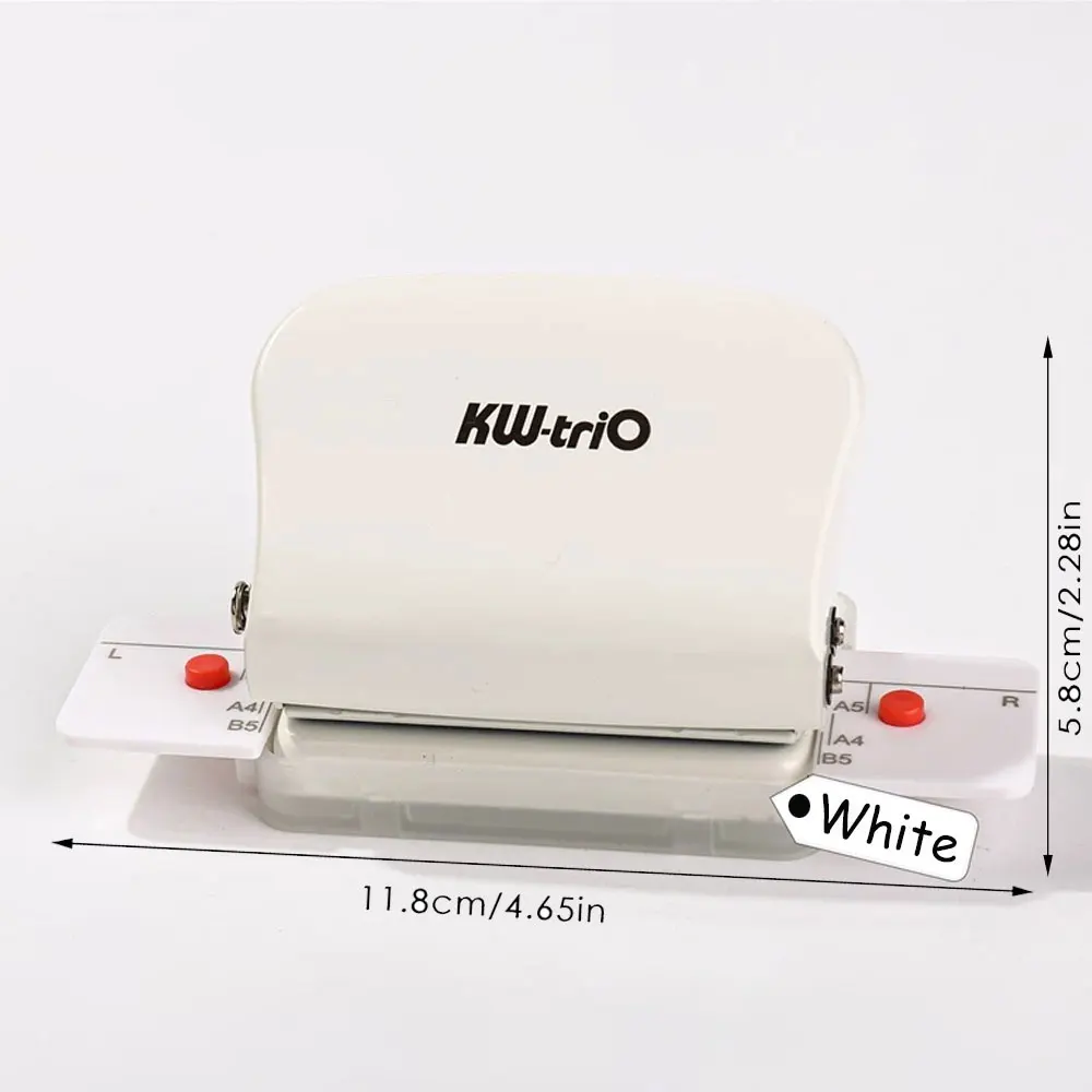 6-Hole Punch Handheld Metal Punch 5 Sheets Capacity 6 mm for A4 A5 B5 Notebook Scrapbook Diary