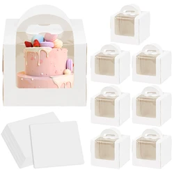 1/3Pcs Cake Packaging Box Portable Muffin Cupcake Container Wedding Birthday Party Supplies Baby Shower Cookie Gift Paper Boxes