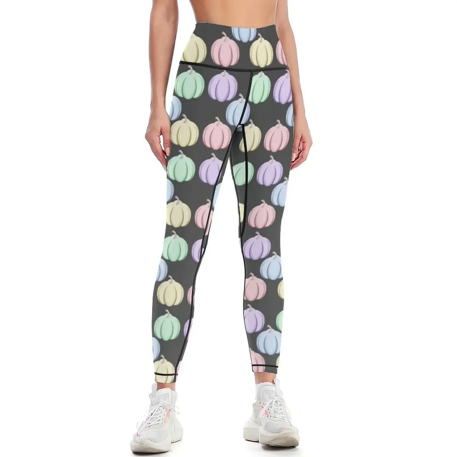 

Spooky Pastel Pumpkins Leggings sport legging for girls Clothing fitness sport set Womens Leggings