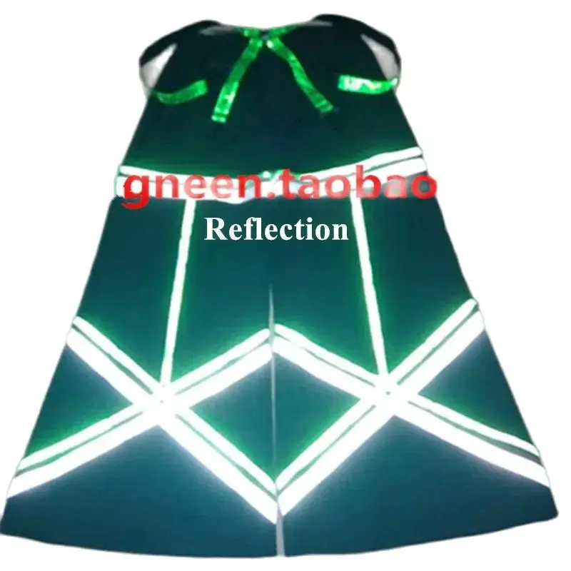 Shuffle Ghost Dance Hose Double X Muster Nachtsicht Coole leuchtende Hose Schlaghose Reflektierende Hose Tanzhose Neu