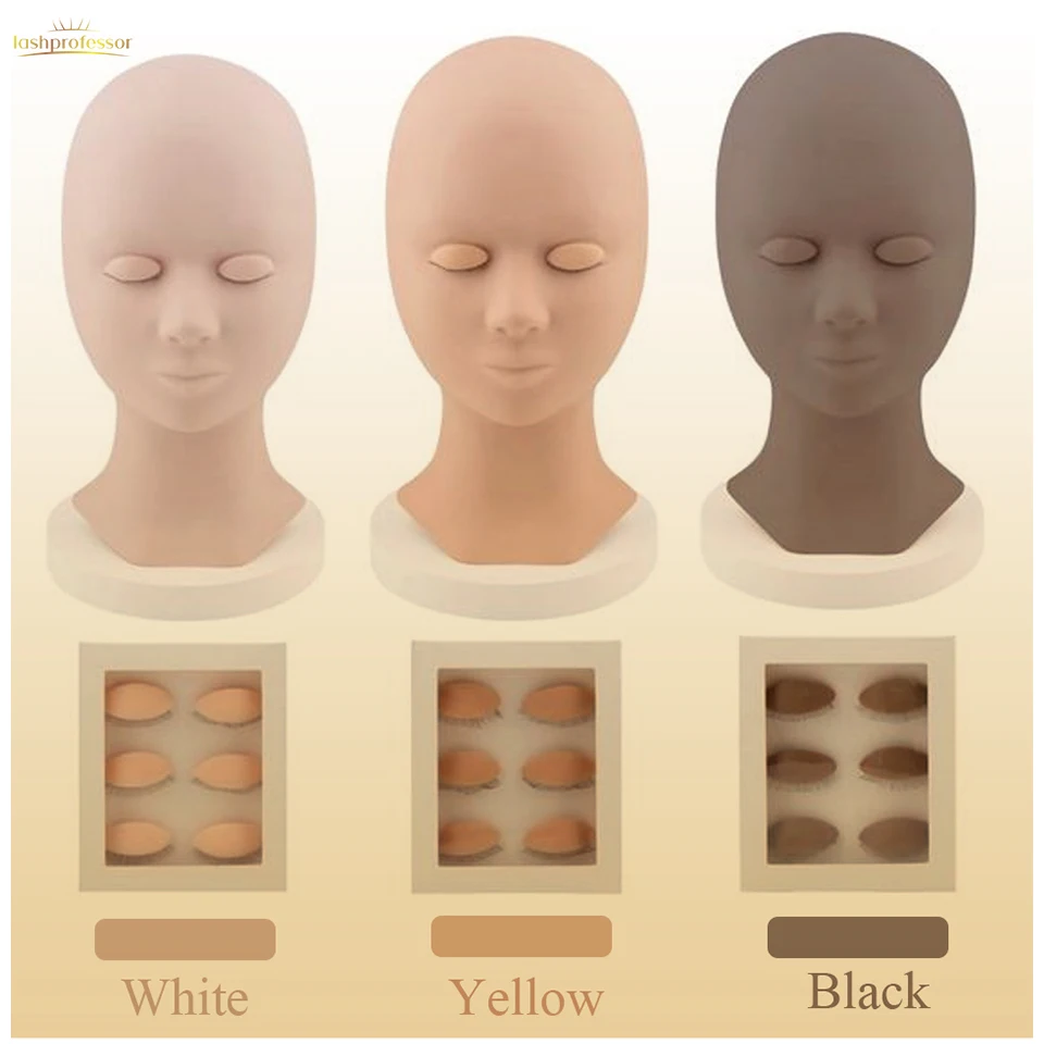 Lashprofessor Mannequin Trainingskopf Praxis Wimpernverlängerung Abnehmbares Augenlid Silikon Kosmetikpuppe Gesicht Make-up Modell Lieferant – Detail 1