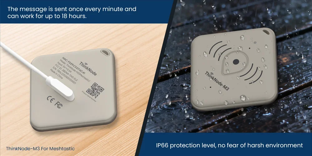 ThinkNode M3 Meshtastic Tracker Card- GPS/GLONASS/BDS/Galileo Positioning, BLE 5.0/WiFi, IP66 for Outdoor Adventure & Emergency