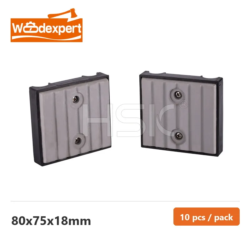 10pcs Conveyor Chain Track Pads 80x75x18mm for SCM Edge Banding Machine Replacement Parts