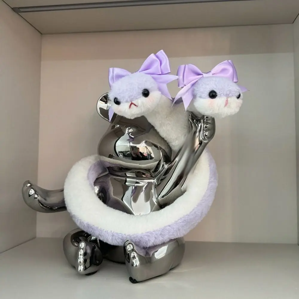 

Kawaii 58cm Two-headed Snake Plush Doll Wrap Around Arm Soft Year of The Snake Plush Toy Snake Plush Toy Children Gift