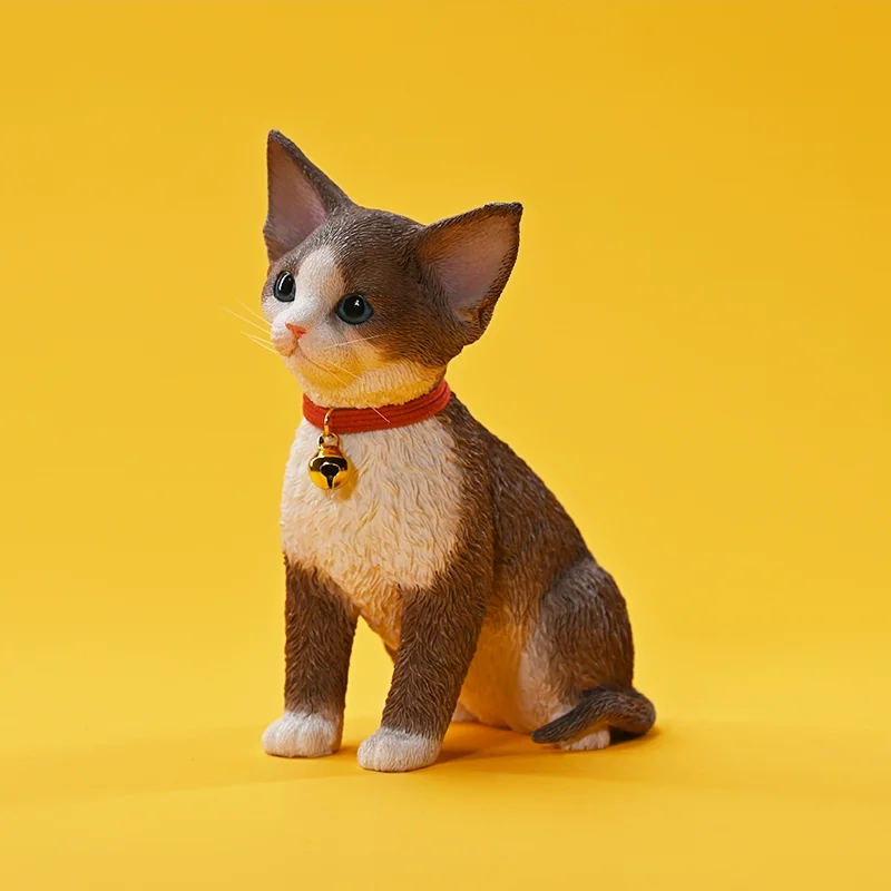 Jxk 1/3 escala adorável animal de estimação alemão wirehair gato resina modelo boneca colar adereços para figuras de ação de 12 polegadas brinquedos colecionáveis presente