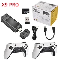 charge Controller X9 Pro Retro 4K 3D Game Stick TV HD Video Game Console 905X3 Chip 256G 60000 Games For PS1/PSP/SFC/N64