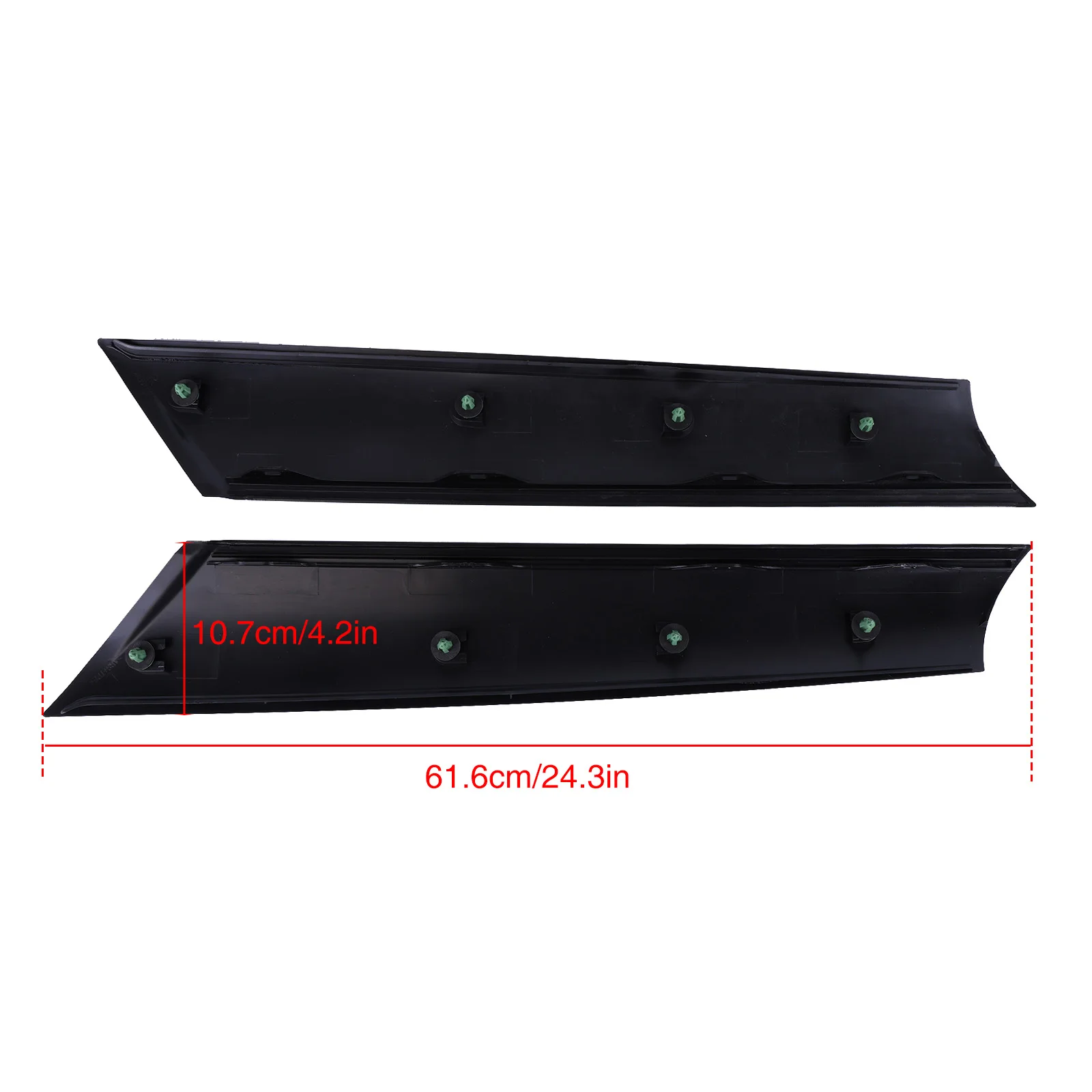 Cornici per montanti lunotto, coperture per modanature montante A compatibili con Mini R56 LCI 2009-2013, sostituisce 51137272584 51137272583 51-13-7-272-584 51-13-7-272-583