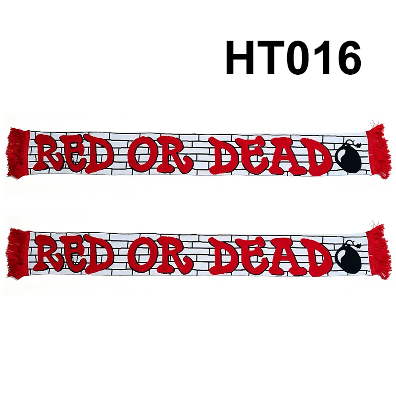 145*18 cm Size Ultras Hapoel Tel Aviv FC Red Or Dead Scarf  for Fans Double-faced Knitted HT016