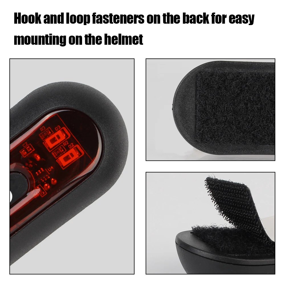 Motorcycle Helmet LED Light Cycling Warning Lights Rechargeable Waterproof Signal Light Blinker Motorbike Safety Helmet