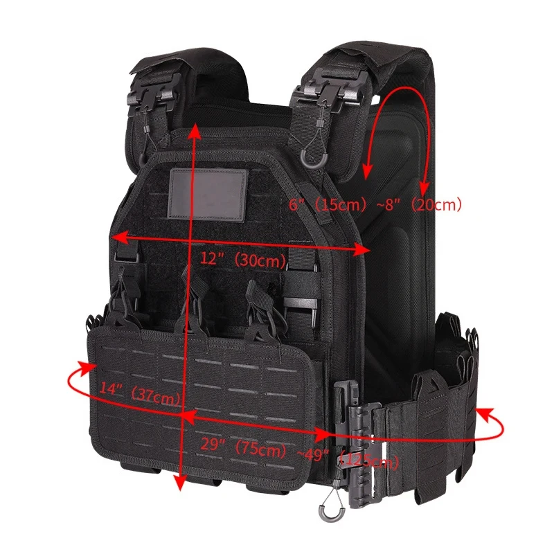 Tactical vest outdoor hunting board carrier protection adjustable vest waterproof and wear-resistant air gun carrier combat equi