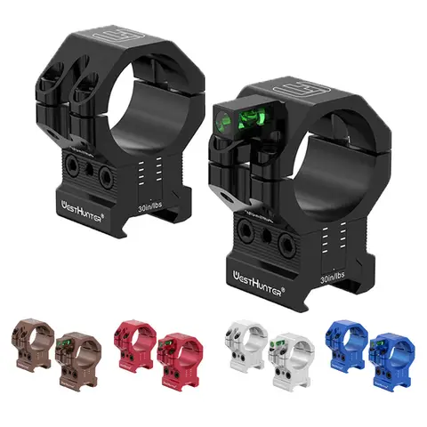 WestHunter 20mm Picatinny Scope Rings 120 MOA and Elevation Adjustment Hunting Scope Mount with Bubble Level Fits 34mm 30mm Tube