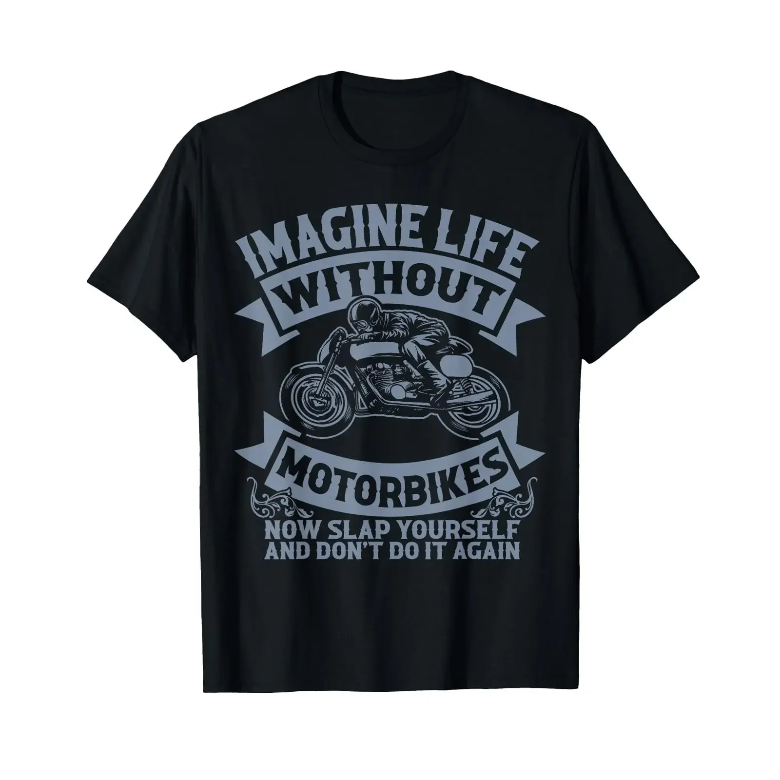 Funny Road Thrill Rider Biker Life Motorcycle Joke T Shirt vintage Washed designer clothes Casual Soft fashion Stretched