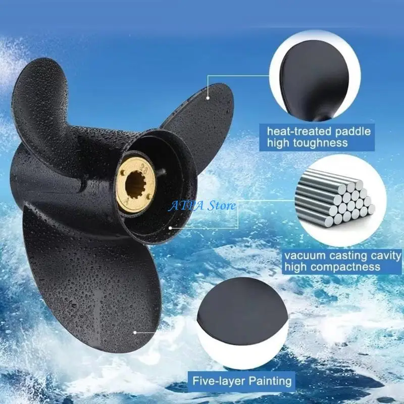 

U13C Propeller for Small Engine Boats 25HP to 70HP 48-816704A45 Motors, Easy Install