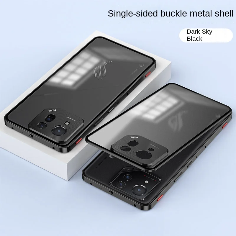 For Asus Rog Phone 8 AI2401 Case Shockproof Magnetic Metal Bumper Clear Matte Hard Back Cover Phone Case for Asus Rog Phone8 5G