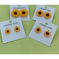Daisy Flowers Stud Earrings for Teens Fresh Summer All Match Korean Fashion Girl Cute Jewelry 2023 Dangles Earring for Women