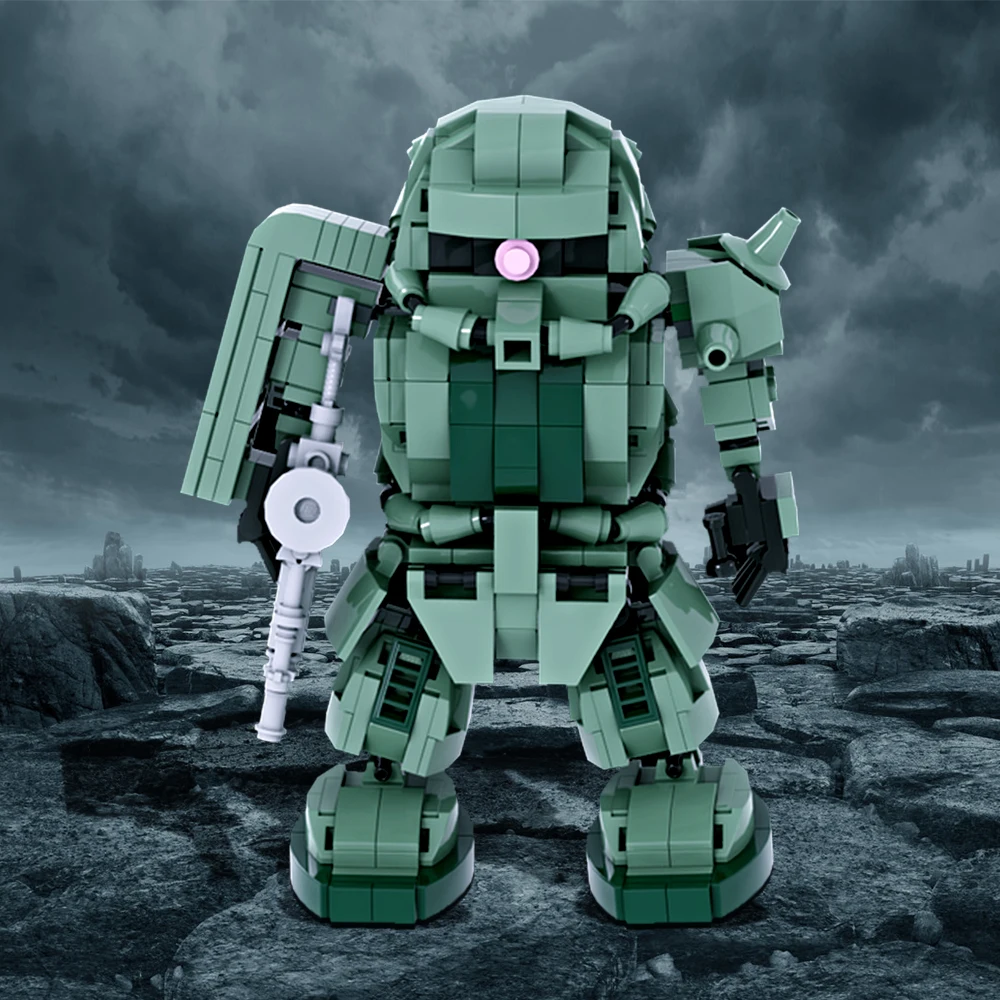 513 Stuks MOC-180922 Ms 06 Zaku Robot Bouwstenen Combat Robot Actiefiguren Bakstenen Monteren Speelgoed Diy Creatieve Kinderen Cadeau