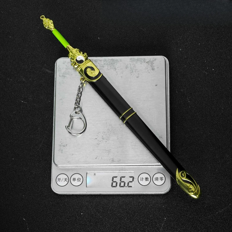 Espada de nube de abeja de bambú verde periférico de animé de Ascensión inmortal con funda, modelo de armas de Metal, adorno de escritorio, juguetes para niños