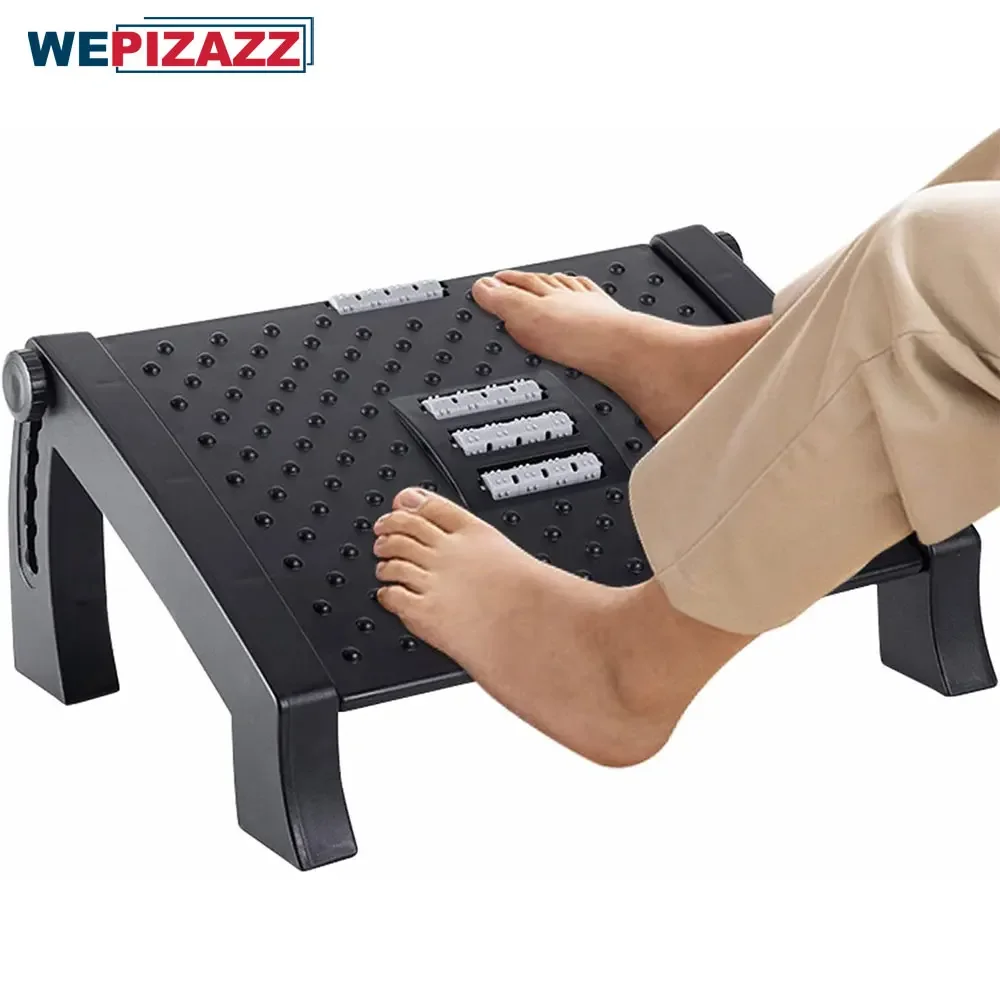 Adjustable Height Foot Rest At Work, Ergonomic Foot Stool Under Desk for Office, Comfortable Desk Foot Rest for Pressure Relief