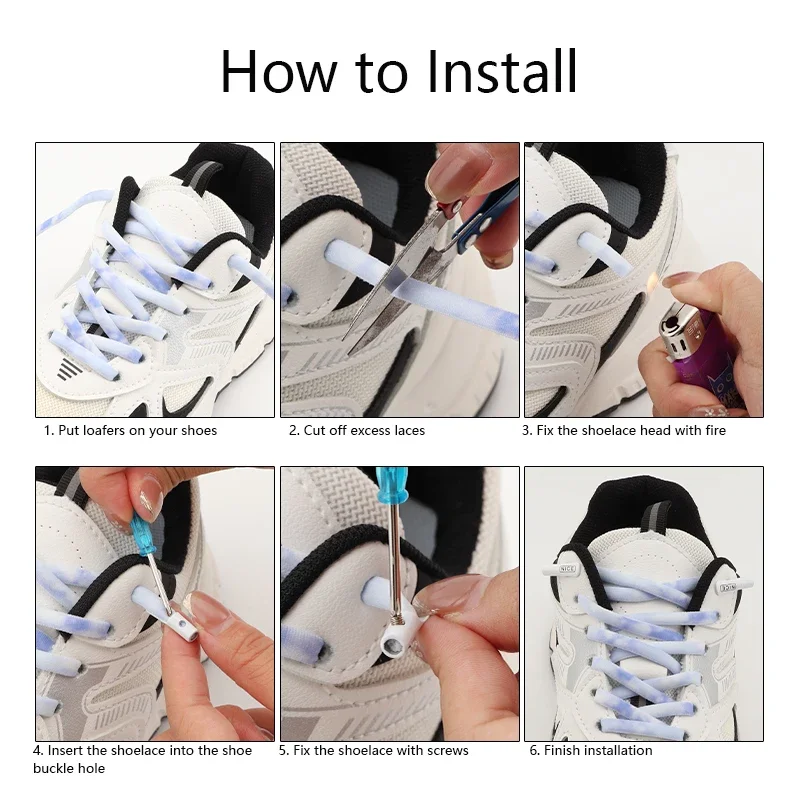 1 пара, эластичные шнурки для обуви