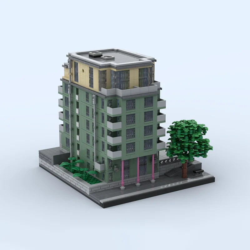 22911-teiliges modernes Architekturmodell im Stockholm, 8-stöckiges Design, französische Balkone, präsentiert modernen minimalistischen Stil