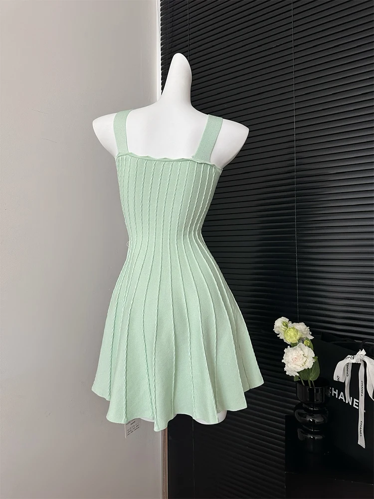 Summer French Vintage Sweet Mini Dress Cute Core Women Mori Girl Tunic Frock One-Piece Evening Party 2000s Fairy A-line Preppy