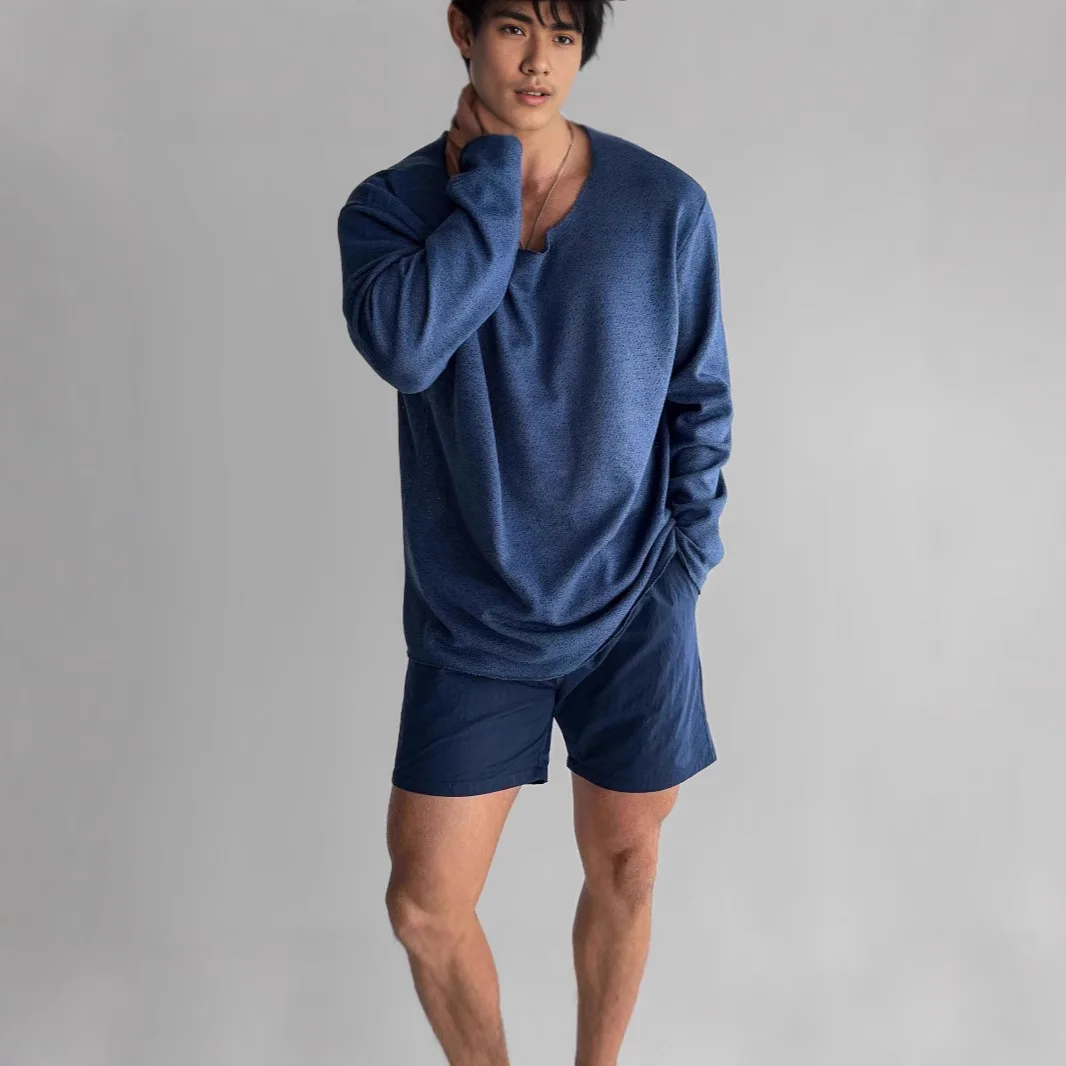 Light And Breathable Sunscreen Blouse Long-sleeved Knitted T-shirt Men's Spring And Summer American Casual Loose T-shirt