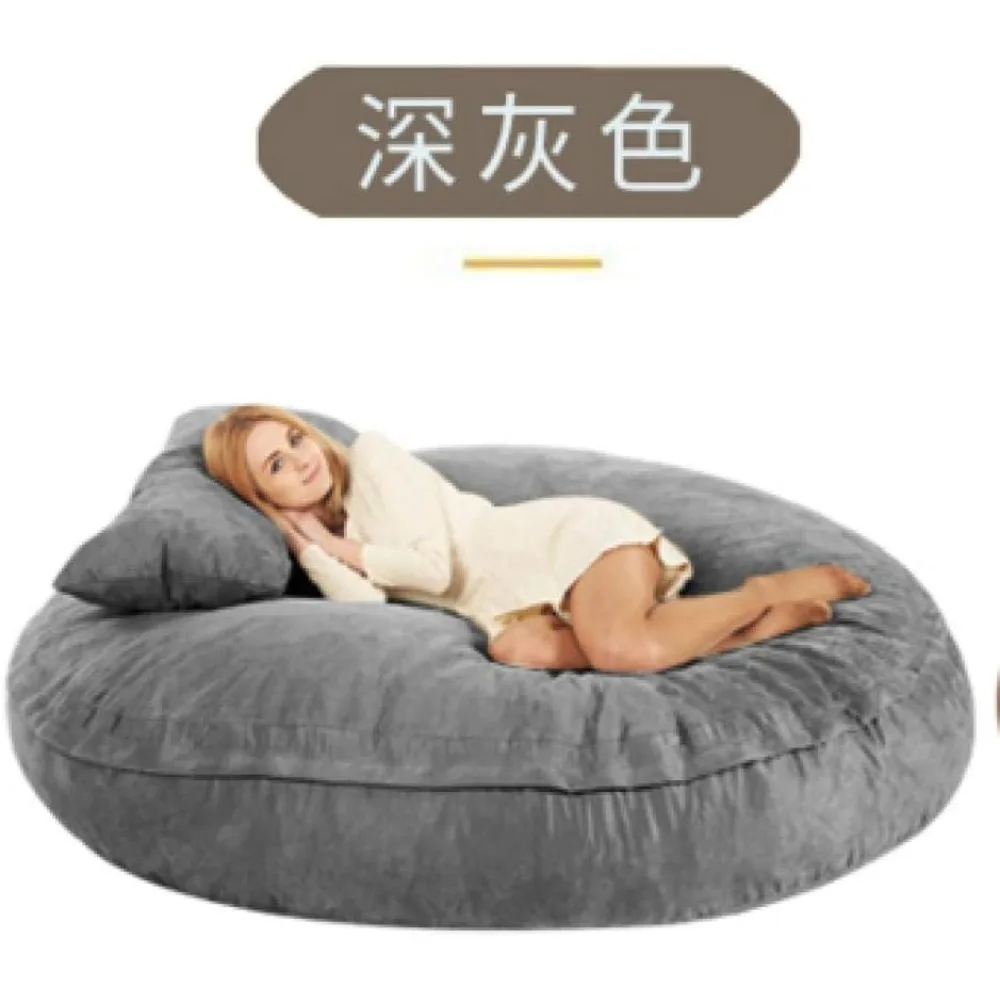 Chair XXL Bean Bag Only for Adult Bean Bags Sloth Bag Cover Indoor Filled Sofa Set Not Included for Living Room Furniture-Gray